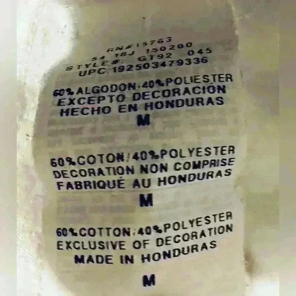 Champion Classic T-Shirt, Women’s Size Medium, White with Navy Blue Script Logo - Picture 5 of 12